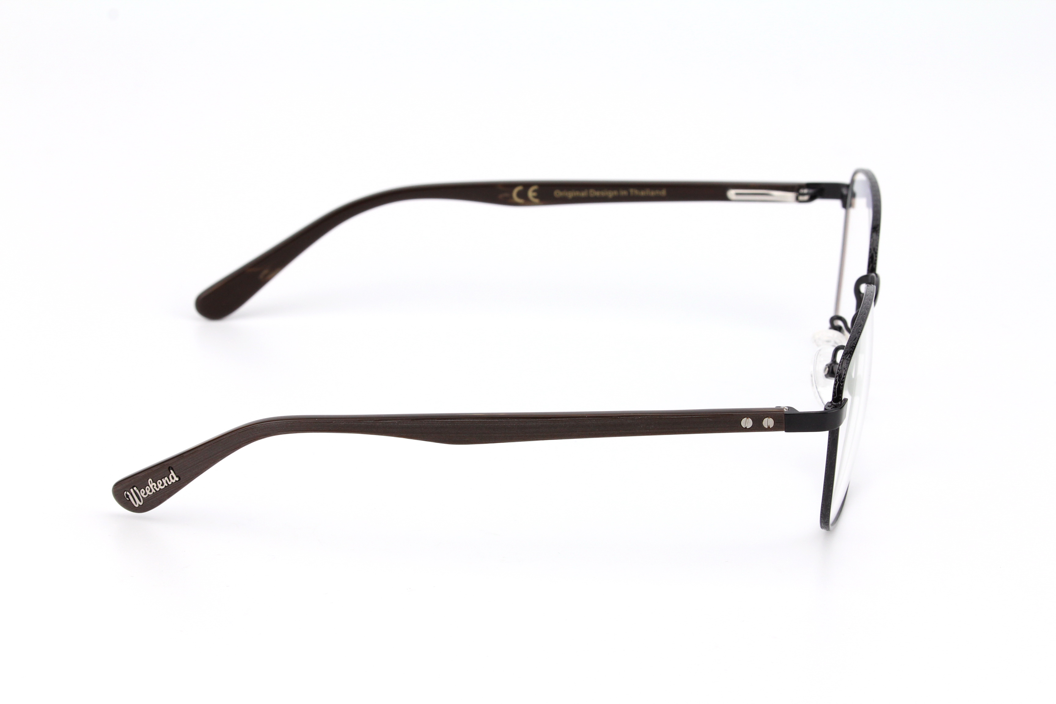 กรอบแว่นสายตาพร้อมคลิปกันแดด Weekend Square Black