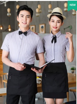 F6203009 เสื้อพนักงานต้อนรับ เสื้อพนักงานเสริฟ เสื้อพนักงานโรงแรม เสื้อพนักงานร้านอาหาร F6203009 สีภาพ L-3XL