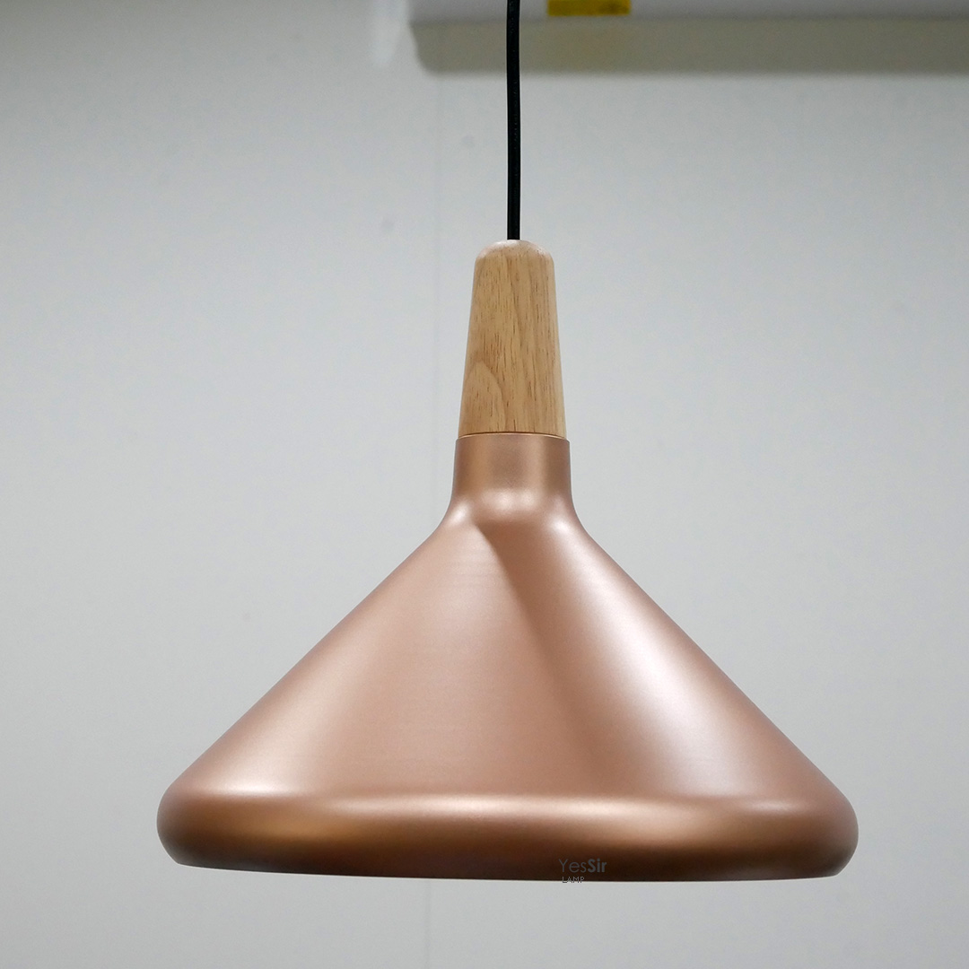 โคมไฟแขวนเพดานกว้าง 27cm มีจุกไม้ [RG2726]