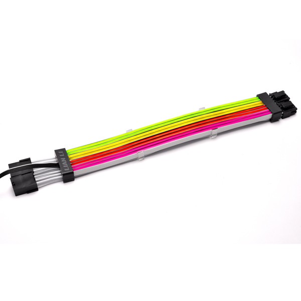 Lian Li Strimer Plus RGB PSU Cable black, 24 Pin Strimmer / Lian Li 8 Pin GPU Power Strimer Plus - 30 cm [8+8 pin]
