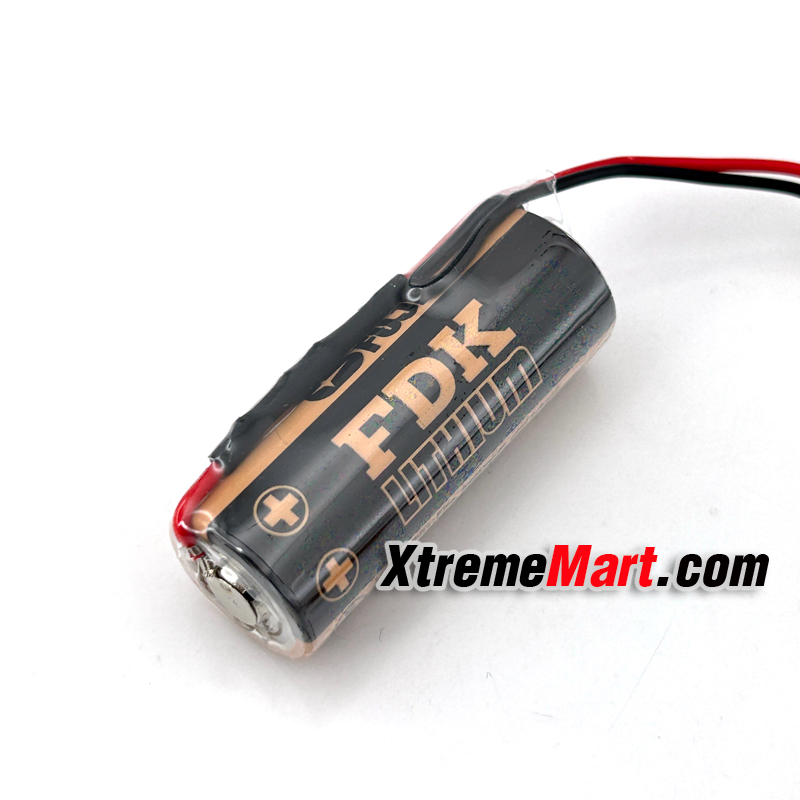 แบตเตอรี่ FDK FUJI CR8 LHC 3V มีตัวต้านทาน (ขั้วสีน้ำตาล) CR17450SE BR-A Lithium Battery