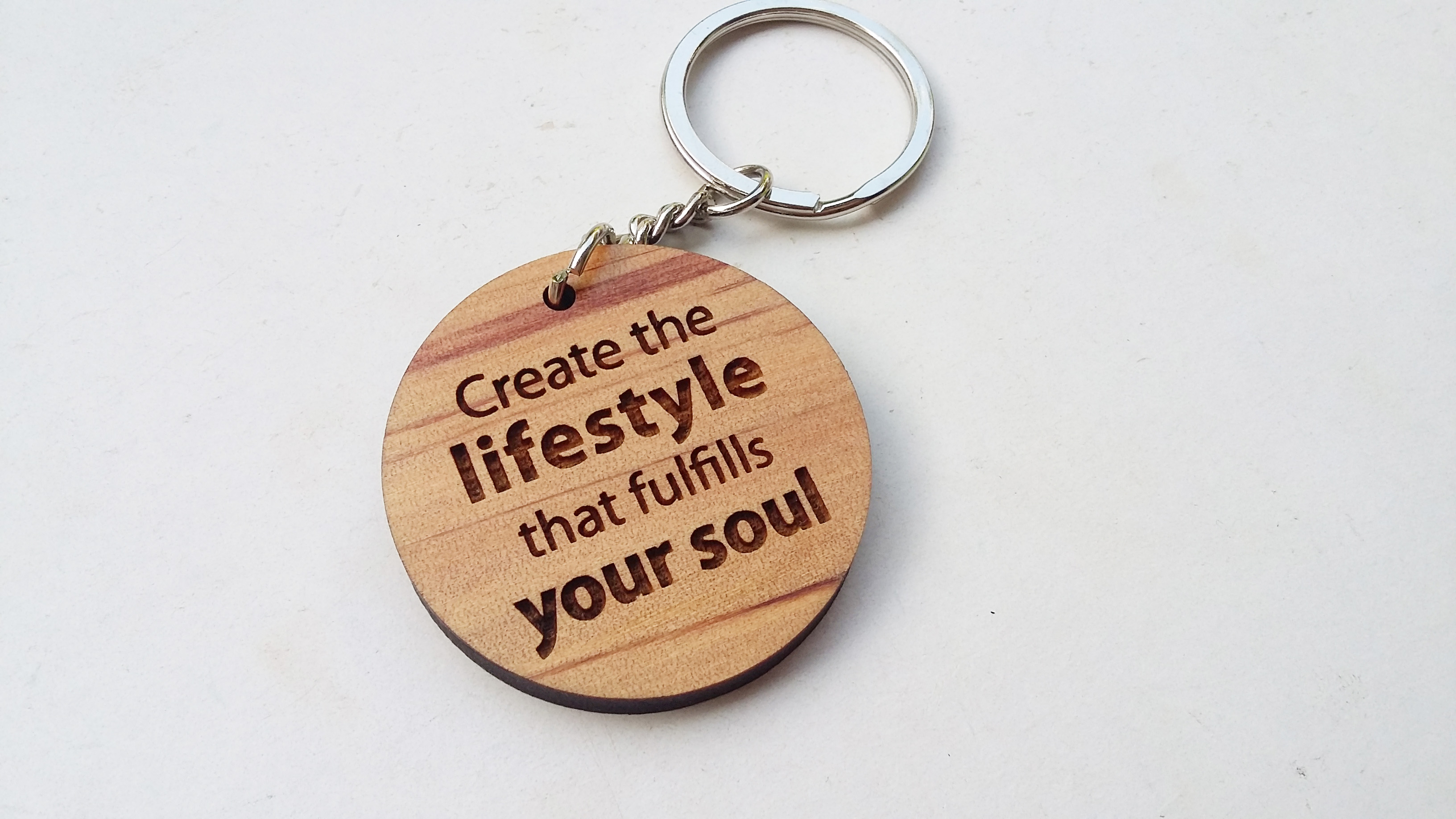 พวงกุญแจไม้ พวงกุญแจไม้ใส่ข้อความ