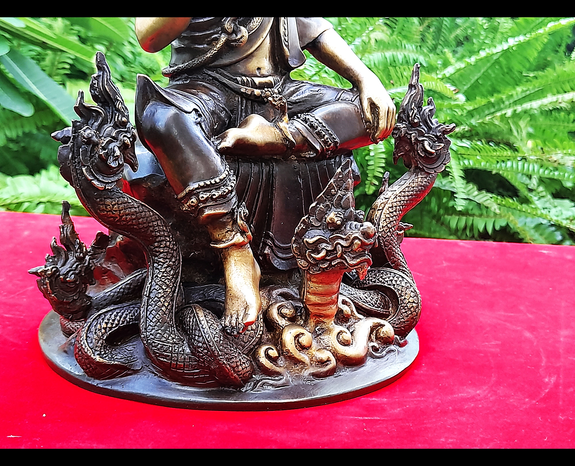 รูปหล่อ พ่อปู่ฤาษี พญานาค(ปู่ฤาษีภุชงค์ บรมครูแห่งสายพญานาคราช) (องค์ขนาดกลาง ตั้งบูชา หน้าตัก5นิ้ว ฐาน8นิ้ว สูง10นิ้ว ครึ่ง) เนื้อทองเหลือง #รับประกันแท้ #เข้าพิธีบวงสรวงแล้ว