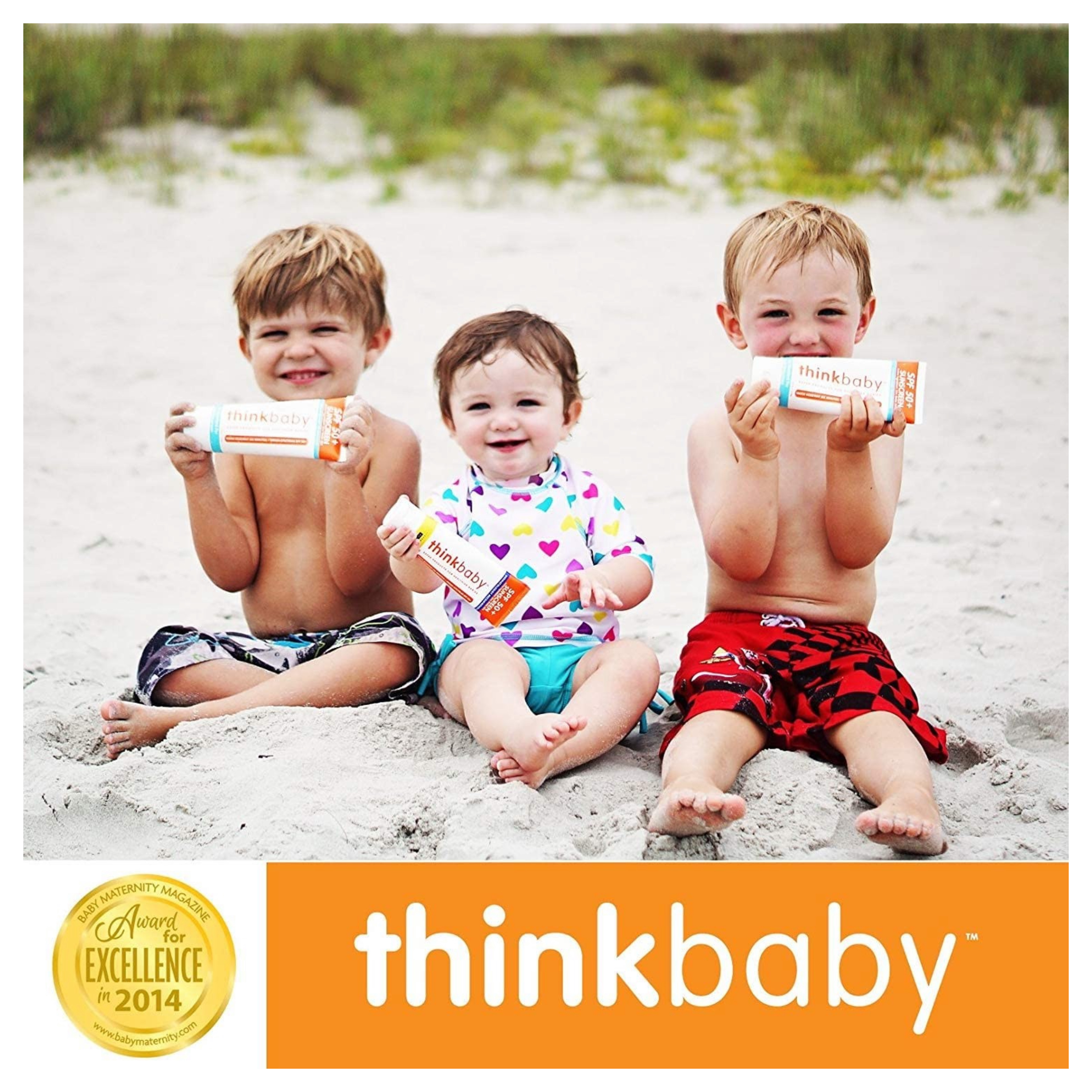 ครีมกันแดดสำหรับผิวบอบบาง thinkbaby Safe Sunscreen SPF50+