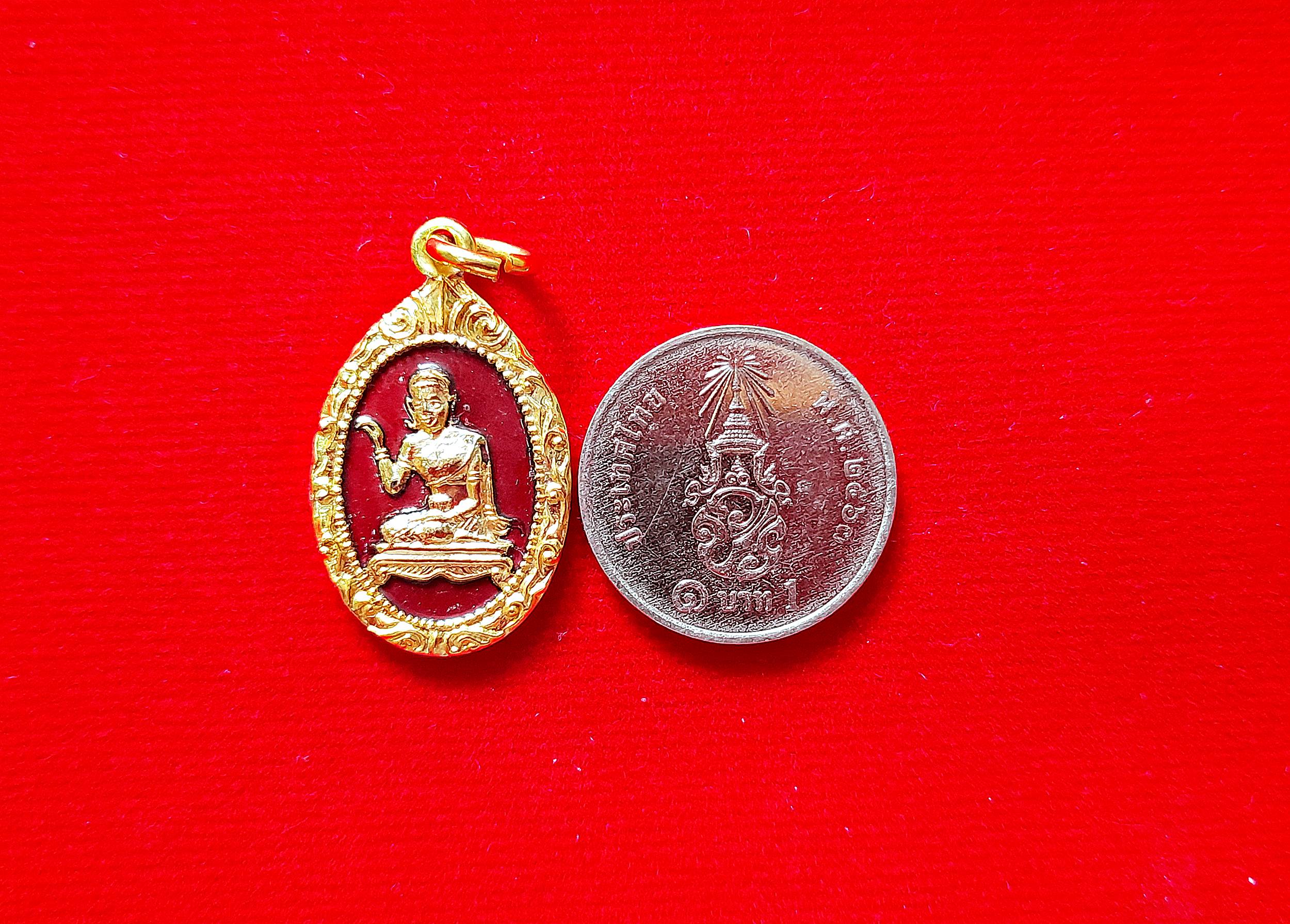 เหรียญแม่นางกวัก หลัง นกสาริกา เนื้อกระไหล่ทองลงยาแดง #รับประกันแท้และทัน - พระครูณรงค์ วัดดอน(ยานนาวา)