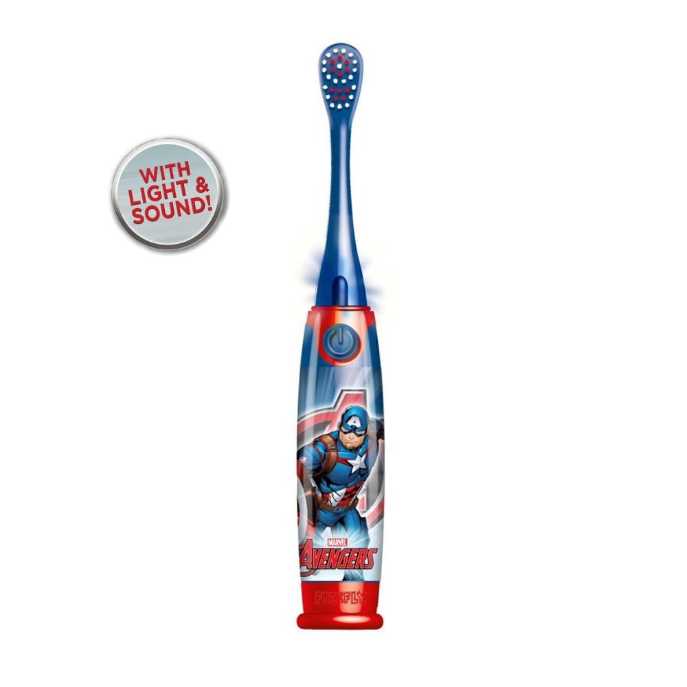 แปรงสีฟันพร้อมแสงไฟและเสียงดนตรี FireFly Avengers Captain America Light & Sound Effect Toothbrush