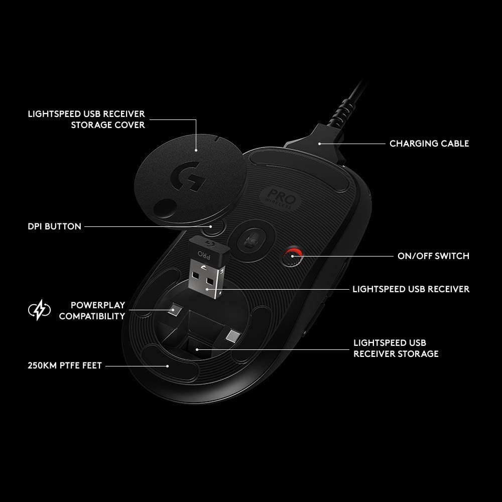 Logitech G Pro Wireless Gaming Mouse with Esports Grade Performance #เม้าส์เกมมิ่ง
