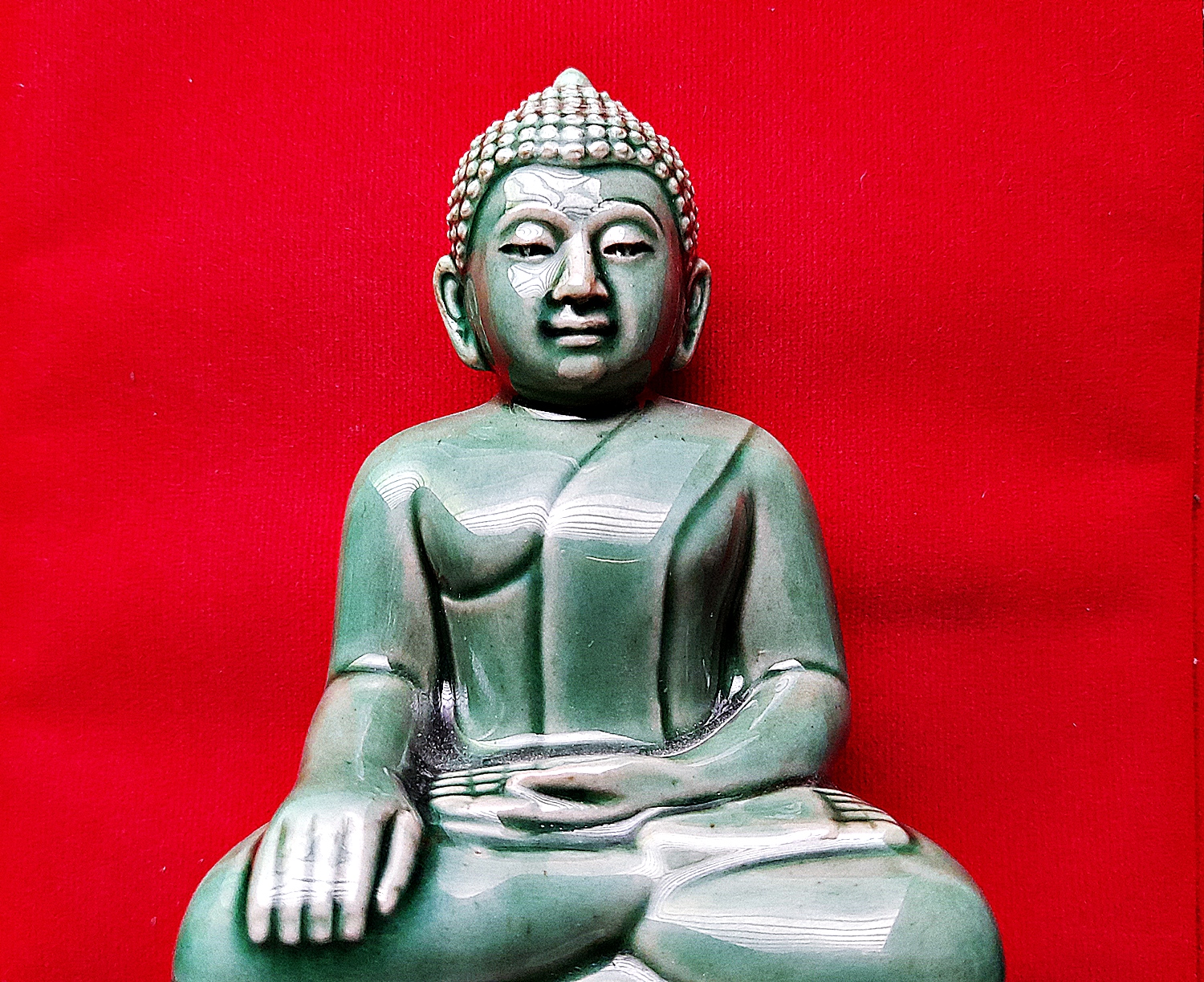 รูปหล่อ หลวงพ่อสำเร็จศักสิทธิ์ เนื้อกระเบื้อง สีเขียวเคลือบเงา(เขียวเหนียวทรัพย์) ใต้ฐานจารยันต์เต็มสูตร (หน้าตัก3นิ้ว) ปี2561 #รับประกันแท้