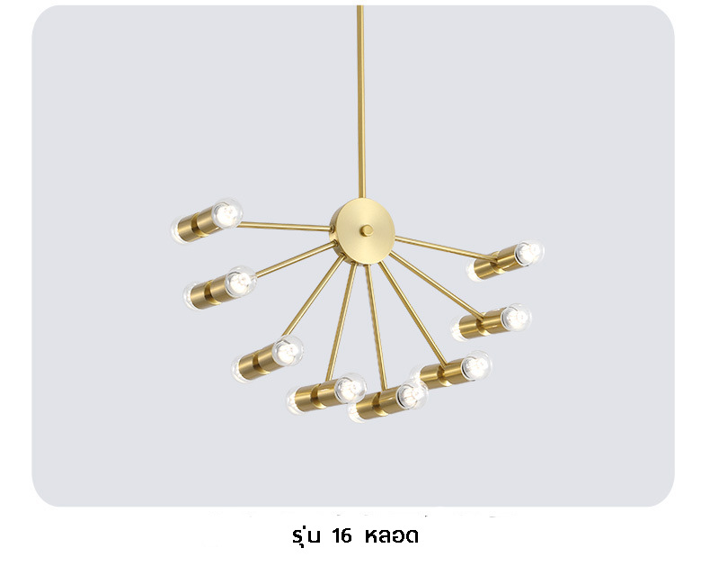 โคมไฟแขวนเพดานเหล็กสไตล์ Modern simplicity ทรงวงล้อชิงช้าสวรรค์ [MS8022]