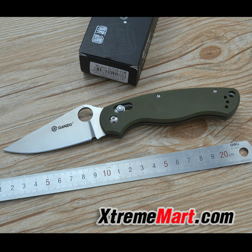 มีดพับ Ganzo G729-GR Folding Knife 440C Blade Black G10 Handle (สีเขียว)