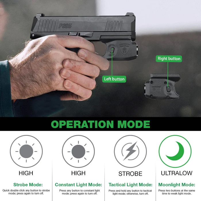 ไฟฉาย Warriorland SL-1 + ซองพกใน Kydex G43/G43X ( เฉพาะรุ่นที่ไม่มีราง ) (K2460)