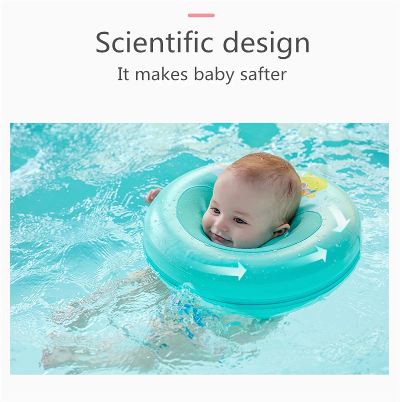 ห่วงยางสวมคอสำหรับทารกและเด็กเล็ก Mambo Baby Safety Swimming Neck Ring (Blue)