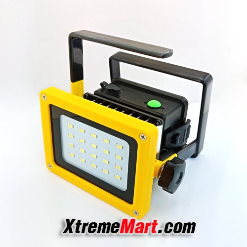 ไฟฉายสปอร์ตไลท์ 2136 20 LED 30W 2400 LM Cree-XM-L Rechargeable LED Floodlight Outdoor Camping Lamp Floodlight 3x18650