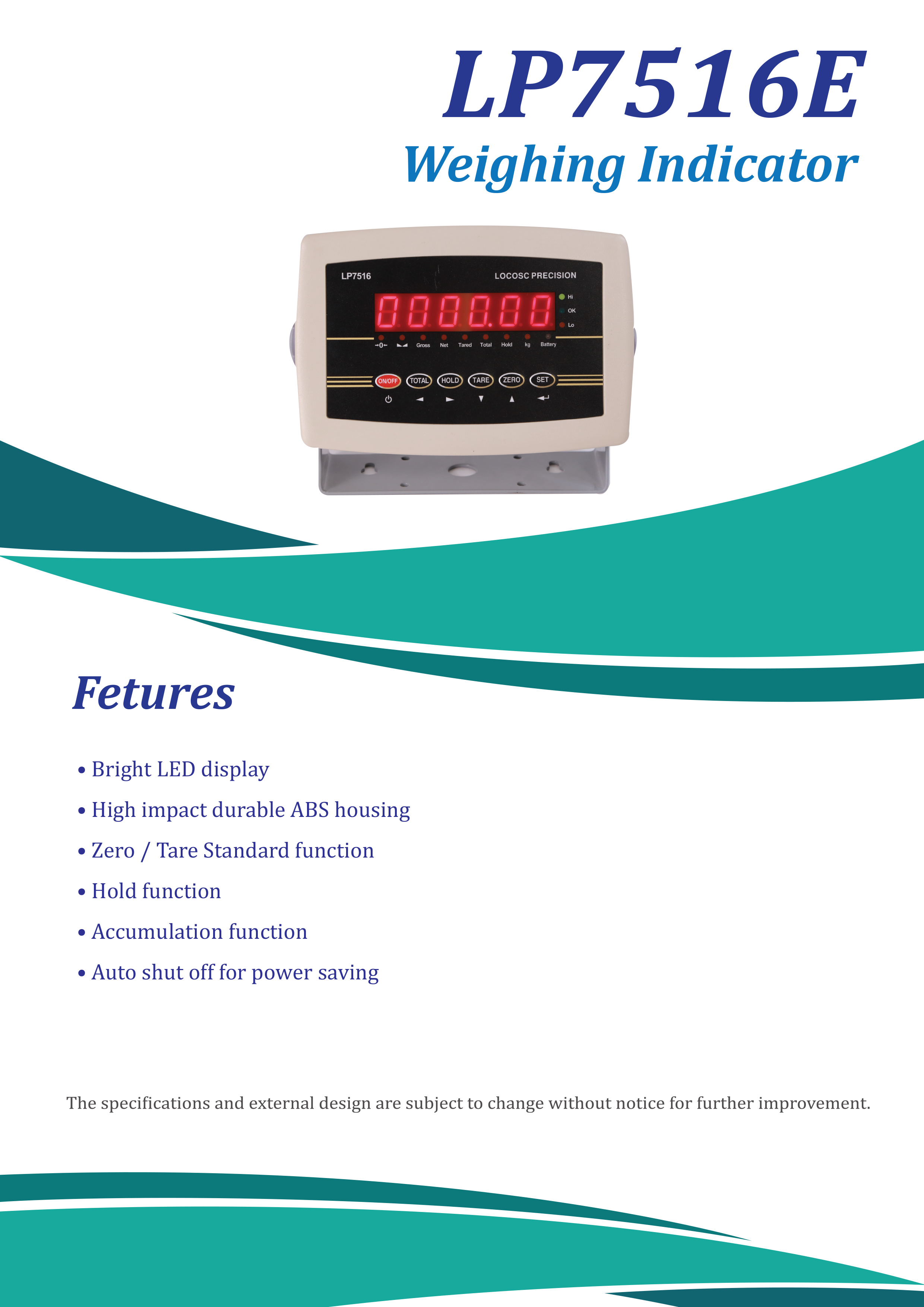 เครื่องชั่งตั้งพื้น LP7516E LP7516-4050