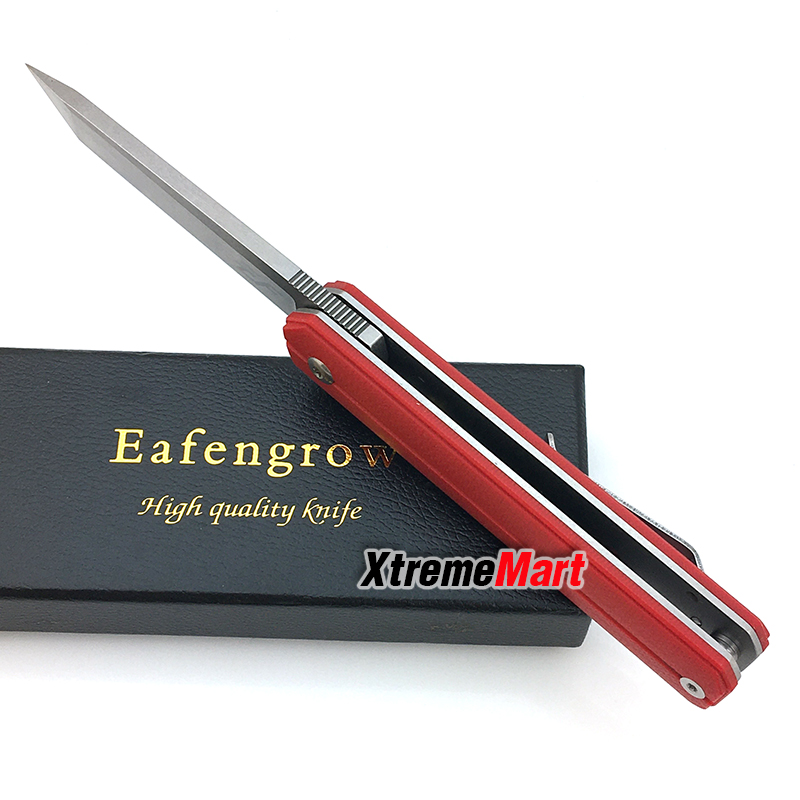 มีดพับ Eafengrow EF65 ด้ามแดง 58-60HRC D2 Blade G10 Handle Folding knife Survival Camping tool tactical edc outdoor