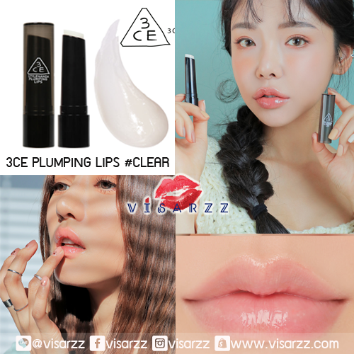 (ขายส่ง 360-) 3CE Plumping Lips #Clear ลิปพลัมปิ้งรุ่นใหม่ล่าสุด ให้ความอวบอิ่มน่าจุ๊บ ฉ่ำวาว พร้อมสีสดใส ปาดทีเดียวรู้เรื่อง