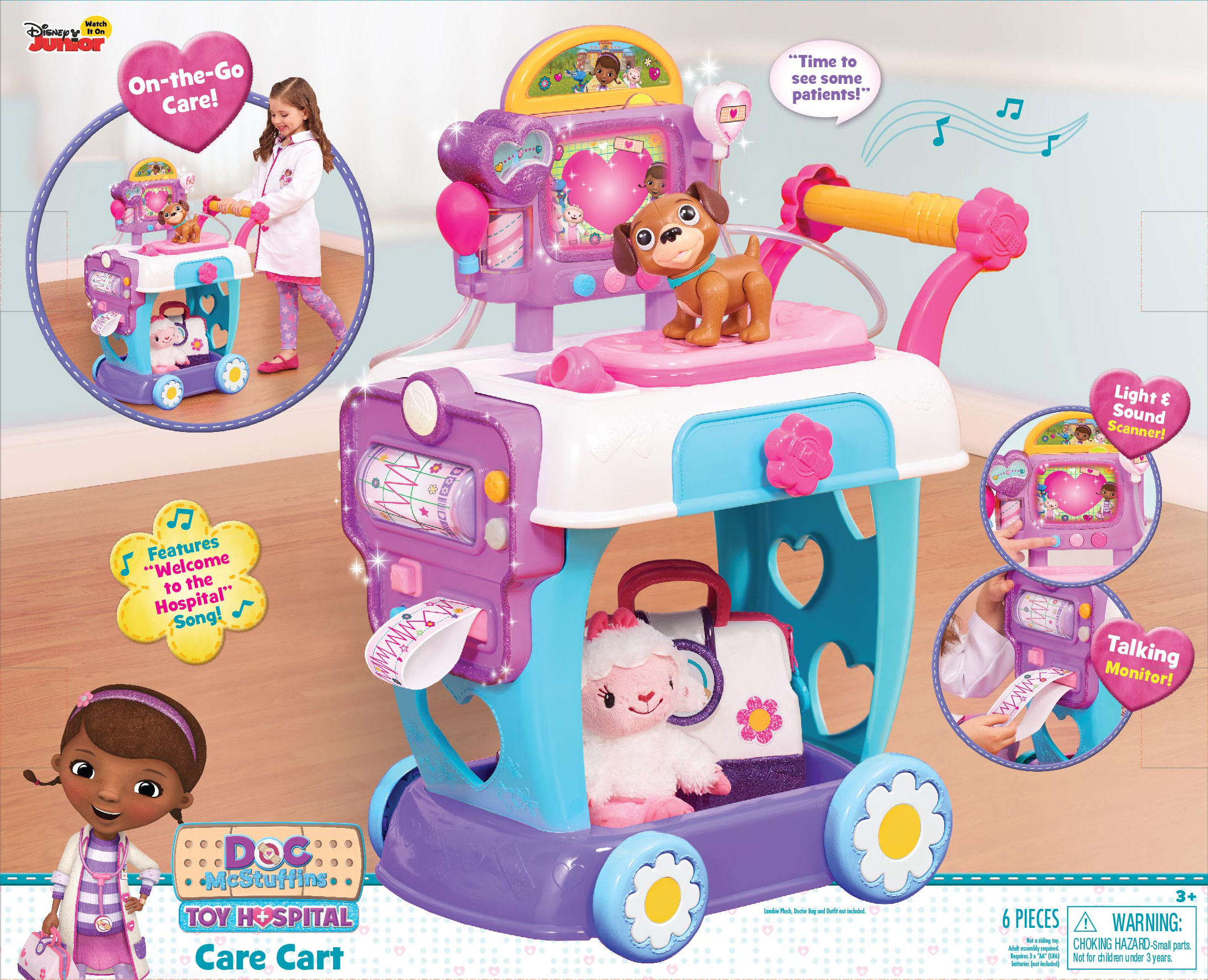 รถเข็นคุณหมอสุดน่ารัก Just Play Doc McStuffins Toy Hospital Care Cart