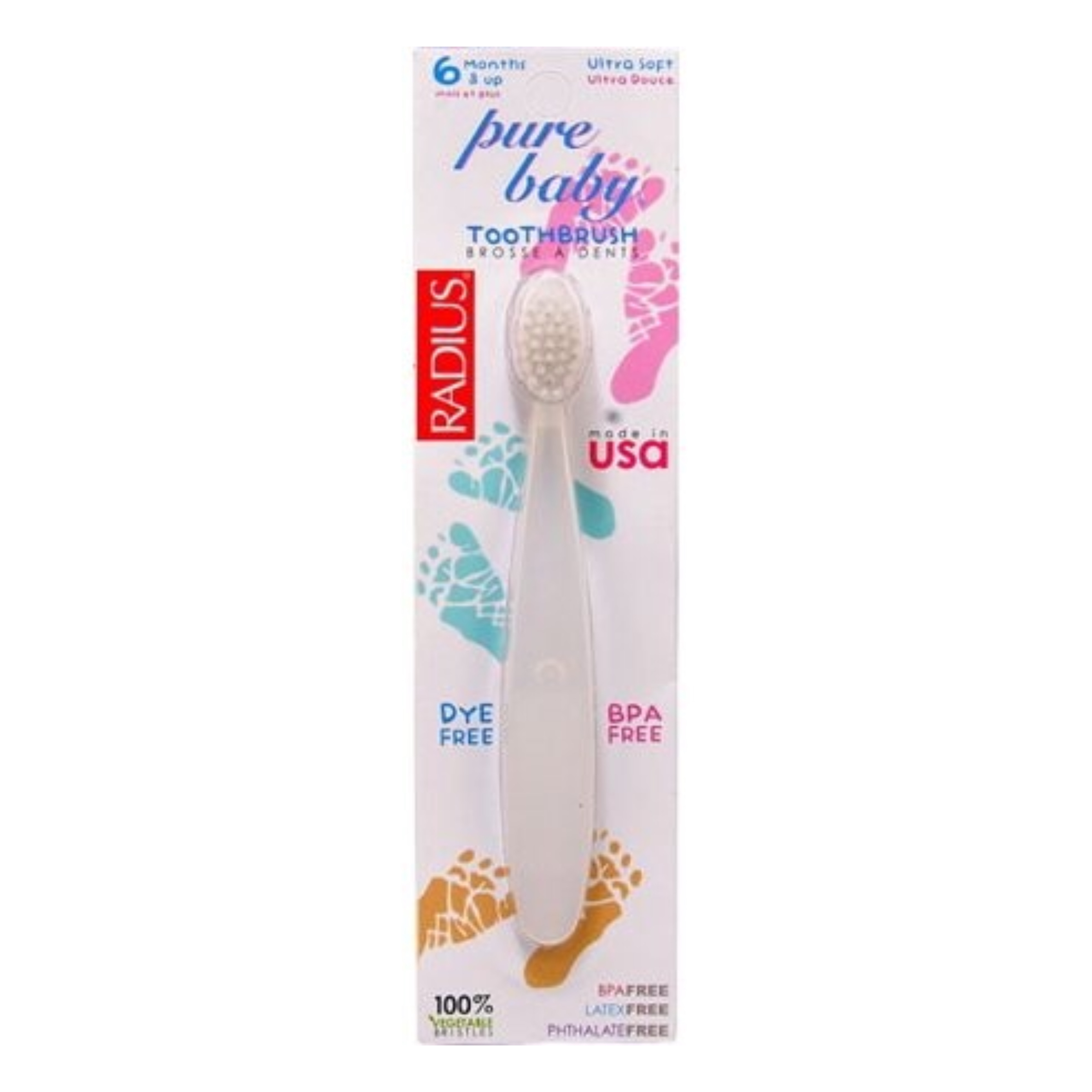 แปรงสีฟันสำหรับทารกและเด็กเล็ก RADIUS Pure Baby Toothbrush