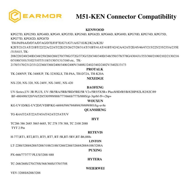 🇹🇭⫸ สาย PTT-Kenwood Earmor