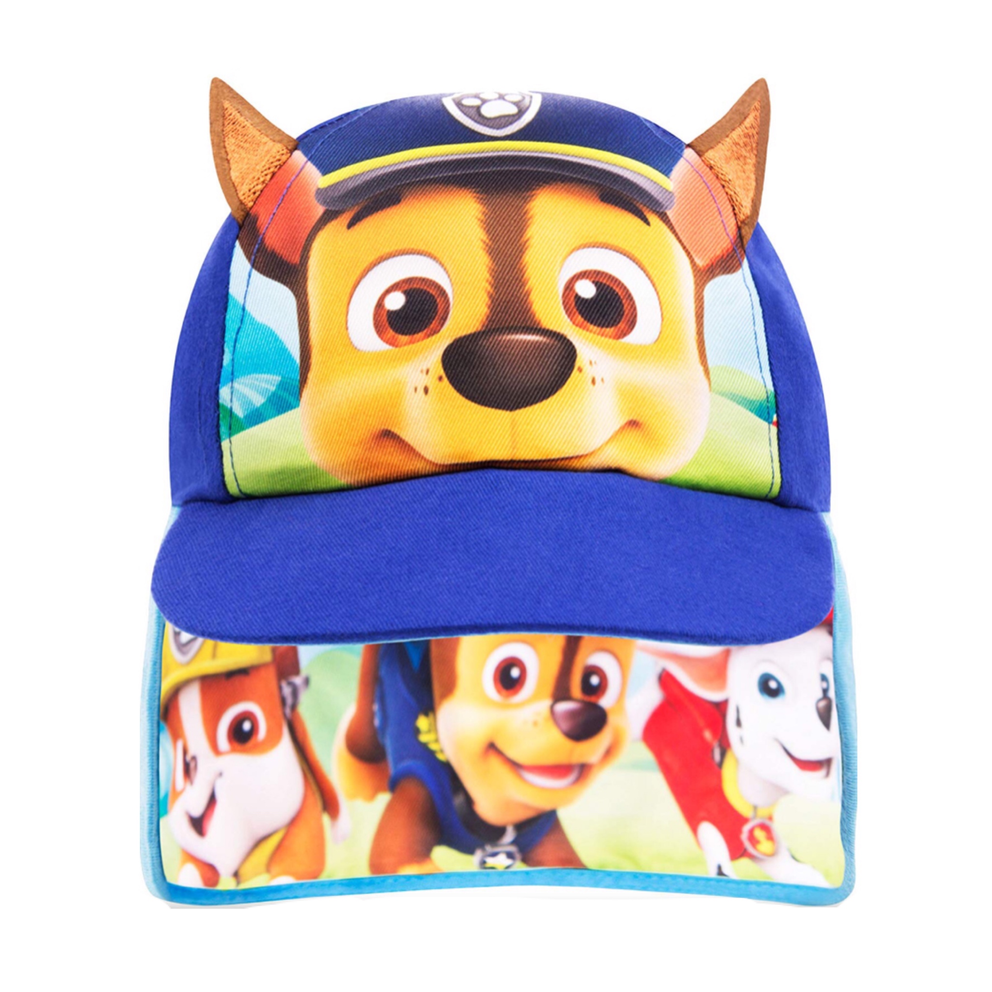 หมวกแก็ปพร้อมผ้ากันแดดสำหรับเด็ก Laylawson Paw Patrol Chase Summer Safari Cap
