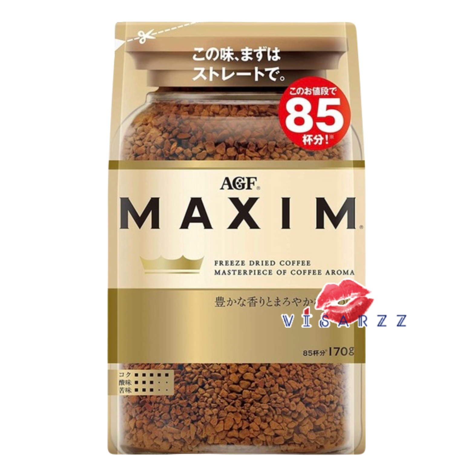 Exp.10/25 (ถุงสีทอง 170g 85 ถ้วย) AGF Maxim Aroma Select Coffee 170g กาแฟฟรีซดราย นำเข้าจากญี่ปุ่น ชงได้ประมาณ 60 แก้ว รสชาติกลมกล่อม เหมาะสำหรับคนชอบกาแฟคาปูชิโน่