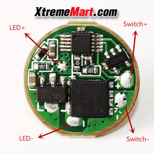 วงจรไฟฉาย Sofirn C8F Driver 4 กลุ่ม ขนาด 16.8mm Circuit Board ป้องกันขั้วย้อนกลับ(ชิ้นละ)