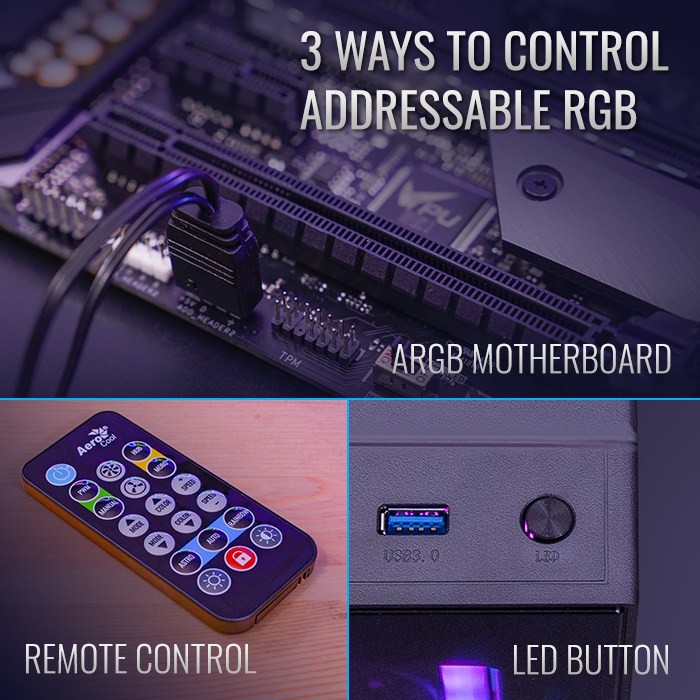 FAN CASE AeroCool Duo 12 Pro 12CM ARGB FANS x 3 | H66F HUB x 1 | REMOTE CONTROL x 1 #พัดลมระบายความร้อน