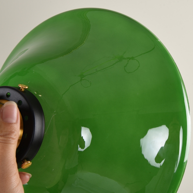 โคมไฟห้อยเพดานย้อนยุคสีเขียวมรกต 25x18cm [GR2518]