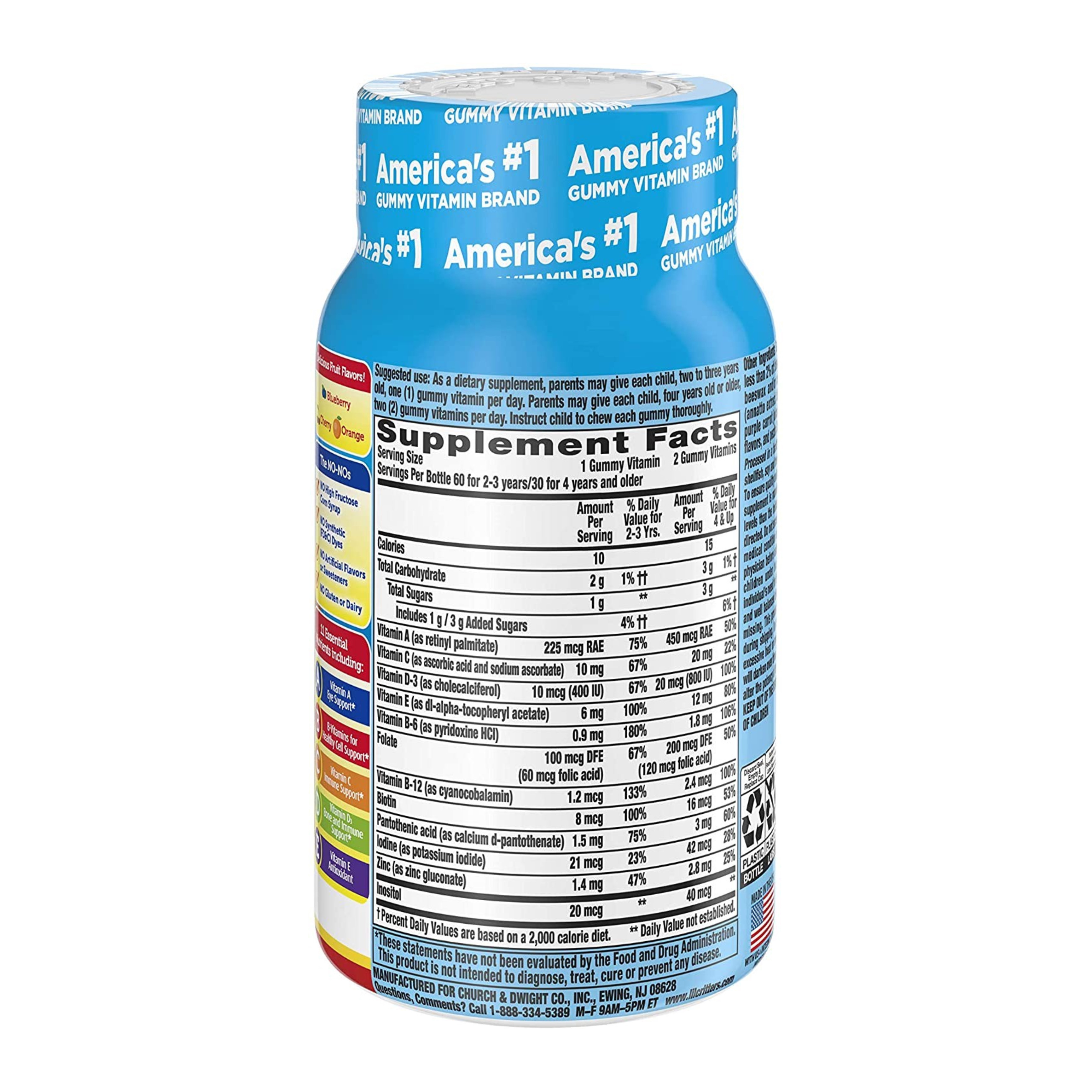 วิตามินรวมสำหรับเด็กชนิดกัมมี่ L'il Critters Paw Patrol Complete Multivitamin (60 Gummies)