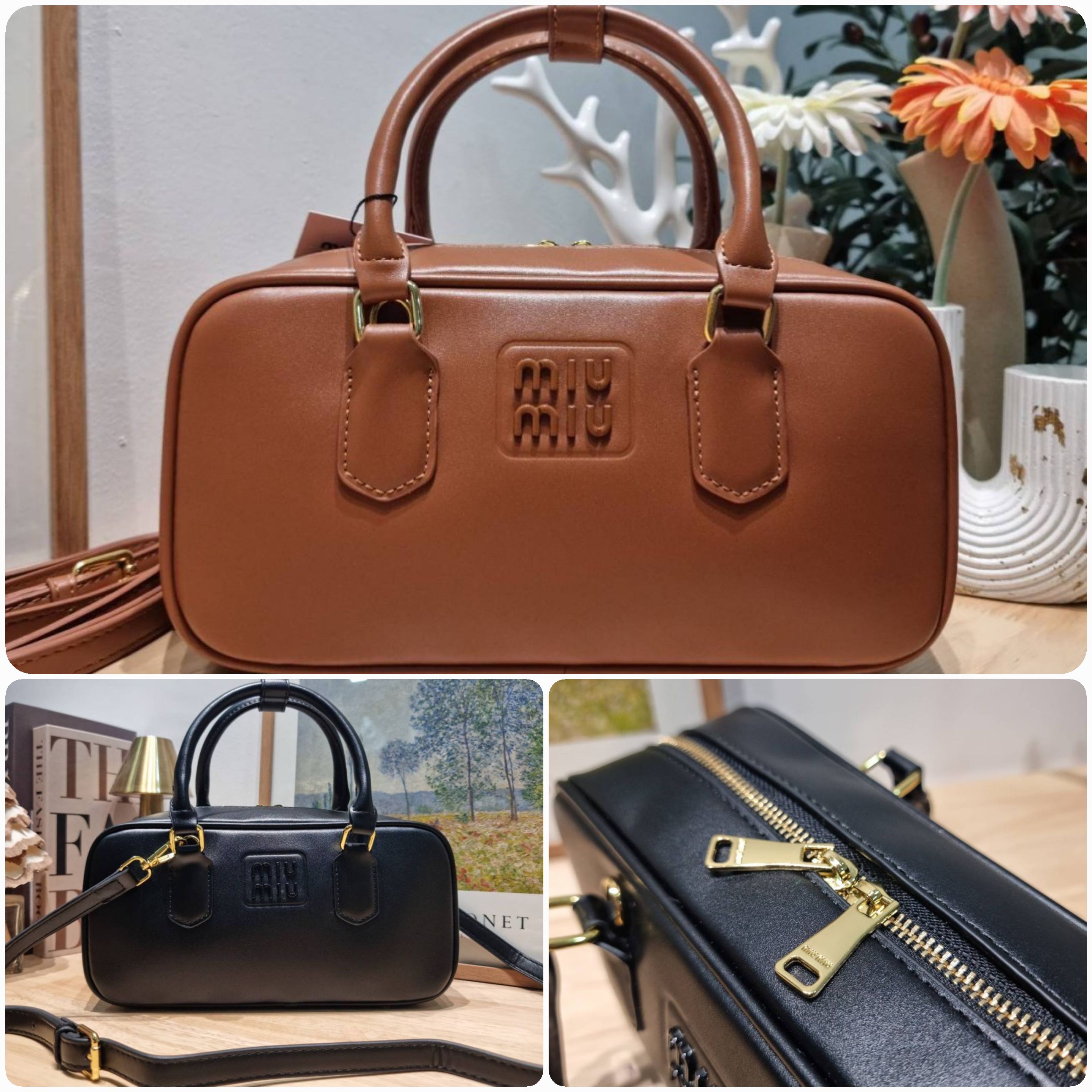 MIU MIU ARCADIE LEATHER BAG (แอดไลน์ก่อนสั่งซื้อ)