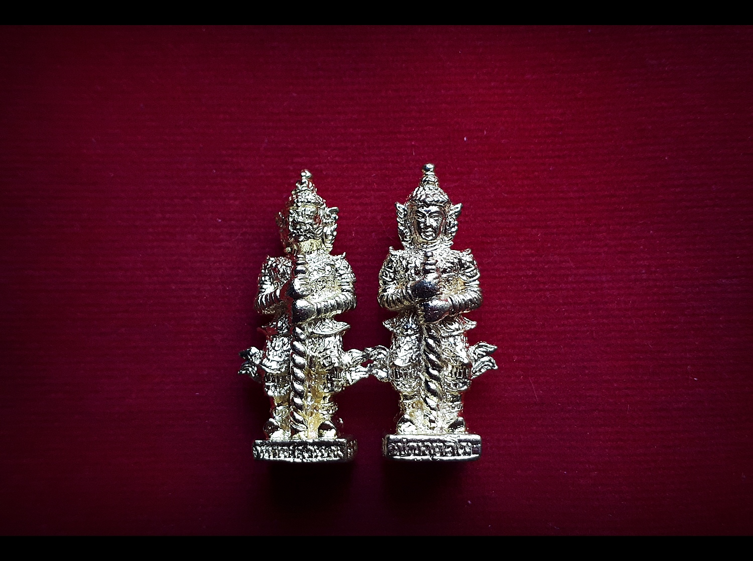 รูปหล่อ ท้าวเวสสุวรรณ (2หน้า เทพ ยักษ์) (ขนาดพกพา ห้อยคอ ) เนื้อทองลำอู่ ปี2563 #รับประกันแท้ - หลวงพ่อเล็ก วัดท่าขนุน (ปลุกเสก ณ วัดพุทธพรหมยาน)