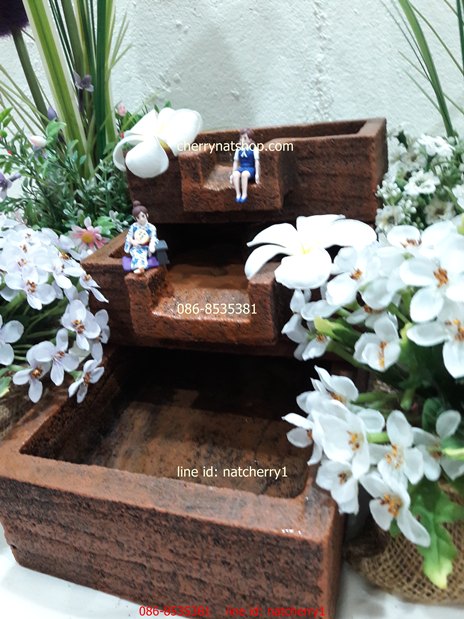 น้ำผุดน้ำล้นน้ำริน3ชั้นอ่างยาวสีโอ๊ค