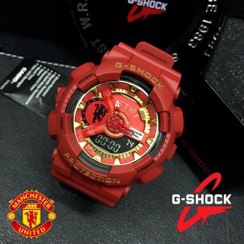 นาฬิกา G-Shock AAA รุ่น Man u สีแดงหน้าปัดทอง 2 ระบบ ทน หาไม่ได้อีกแล้ว ถูกสุดๆ