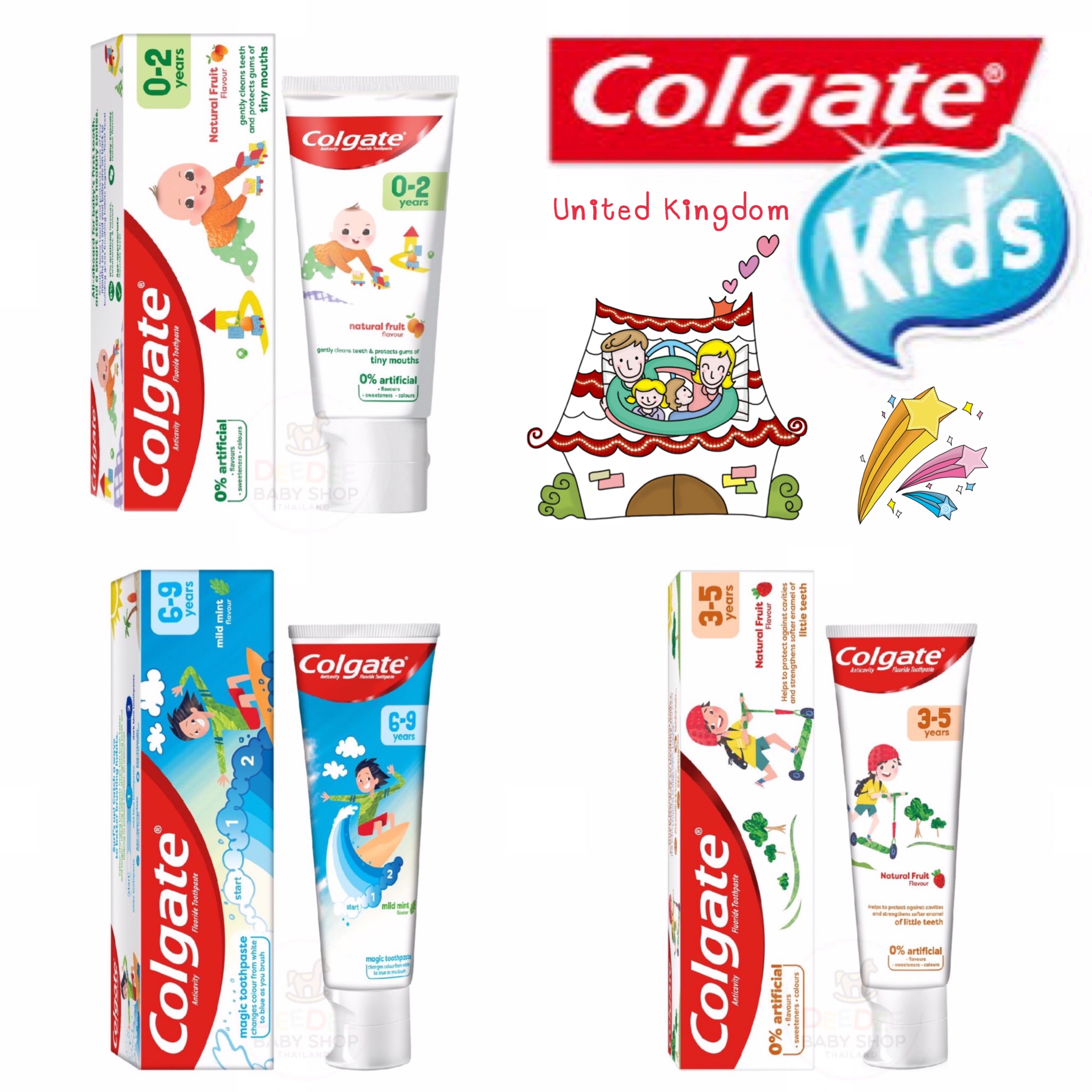ยาสีฟันผสมฟลูออไรด์สำหรับเด็กโต Colgate Kids Magic Toothpaste 6-9 Years