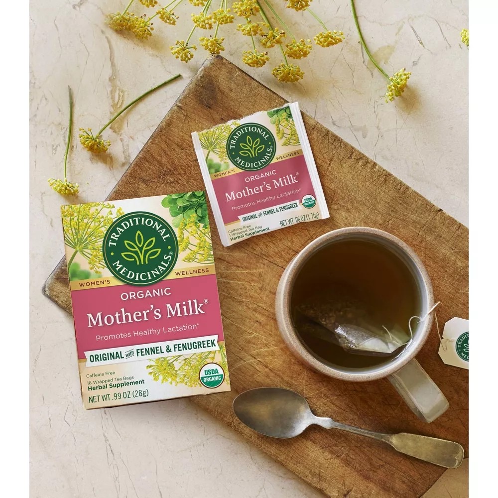 ชาเพิ่มน้ำนมจากสมุนไพรธรรมชาติ Traditional Medicinals Mother’s Milk Tea (16 Tea Bags)