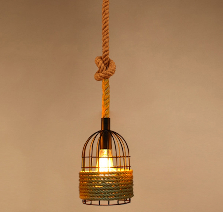 โคมไฟระย้าแขวนเพดานเชือกลินิน 5 ดวง , 7 ดวง [ROP2406]