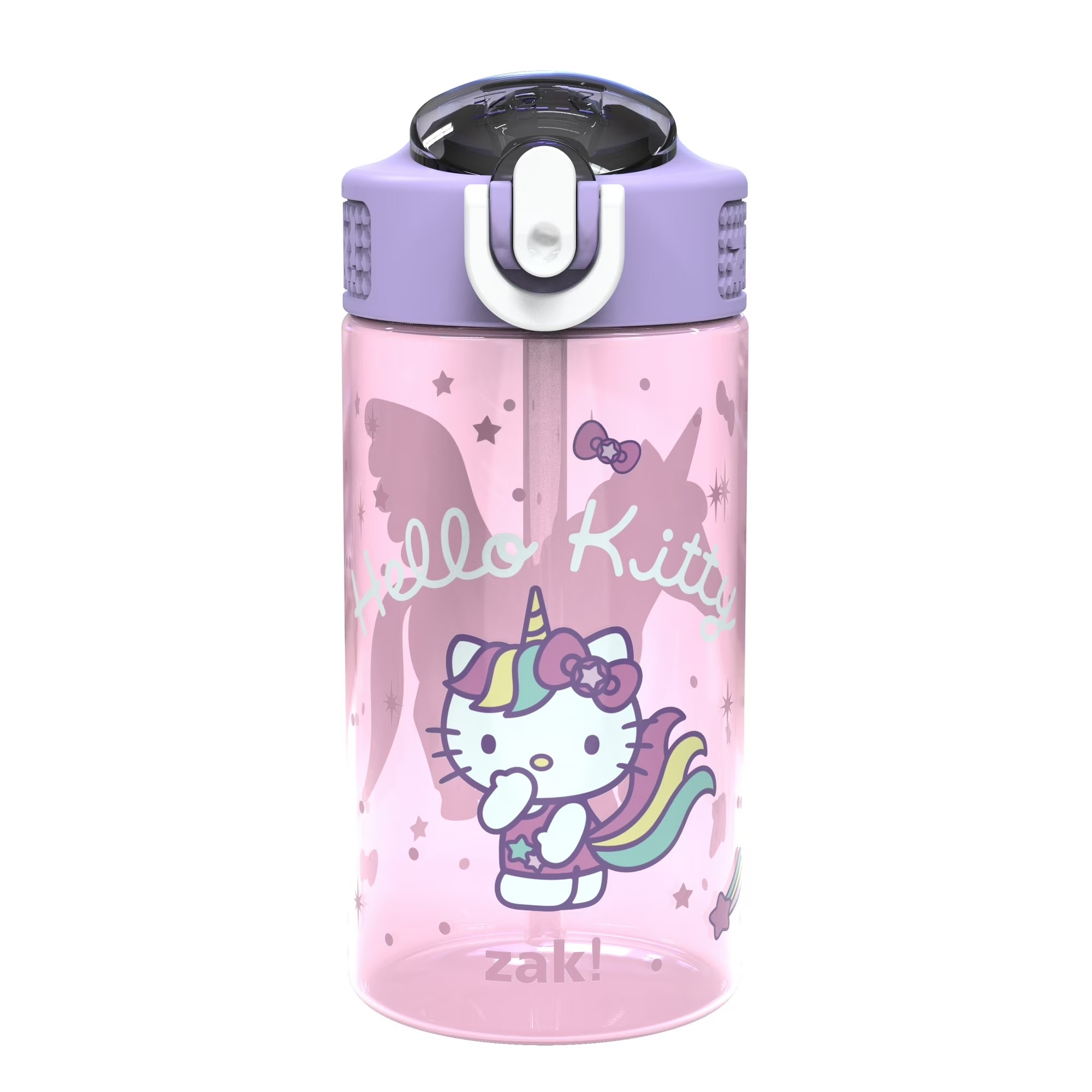 กระติกน้ำพร้อมหลอดดื่มสำหรับเด็ก Zak! Hello Kitty 16 Oz. Reusable Water Bottle with Straw