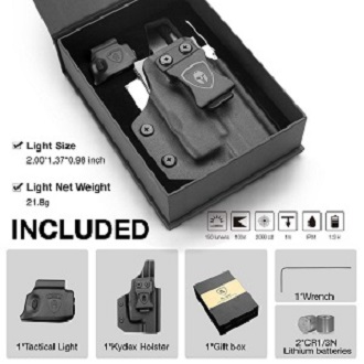 🇹🇭⫸ ไฟฉาย Warriorland SL-1 + ซองพกใน Kydex (Springfield Hellcat) Springfield Hellcat
