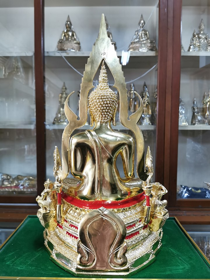 รูปหล่อ พระพุทธชินราช เนื้อทองเหลือง ปิดทอง (หน้าตัก9นิ้ว)