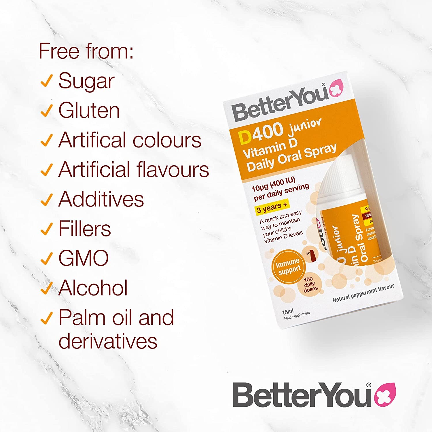 วิตามิน D สำหรับเด็กชนิดสเปรย์ BetterYou DLux Junior Vitamin D Oral Spray