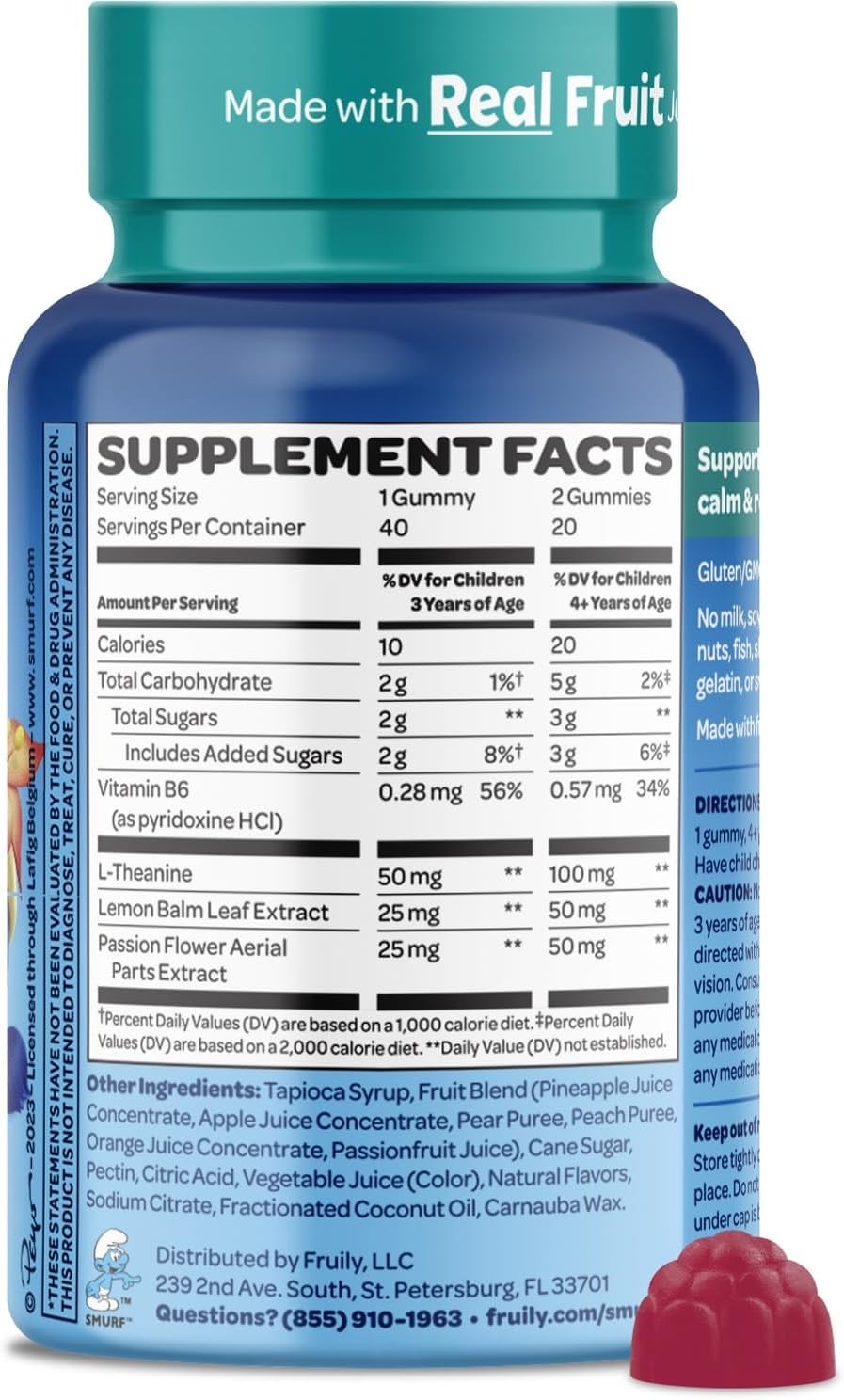 วิตามินชนิดกัมมี่สำหรับเด็ก The SMURFS Kids Gummy - Calm & Relaxed
