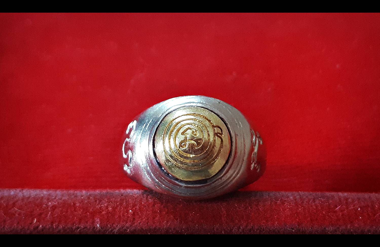 แหวนหัวนะโม กันอันตรายทั้งปวง หลวงปู่ทองสุข วัดโตนด เพชรบุรี (ขนาด56) รุ่นมหามงคลเศรษฐี ปี 2561