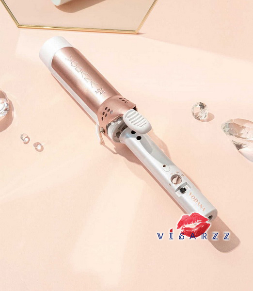 พร้อมส่ง (40mm) Vodana Holiday Rose Gold Edition Curl & Fixer ที่ม้วนผม ตัวเครื่องสีขาว ตัดกับแกนสี Rose Gold สวยลงตัว พร้อมสเปรย์ฉีดผม ให้ผมไม่คลายตัว เป็นลอนธรรมชาติตลอดวัน