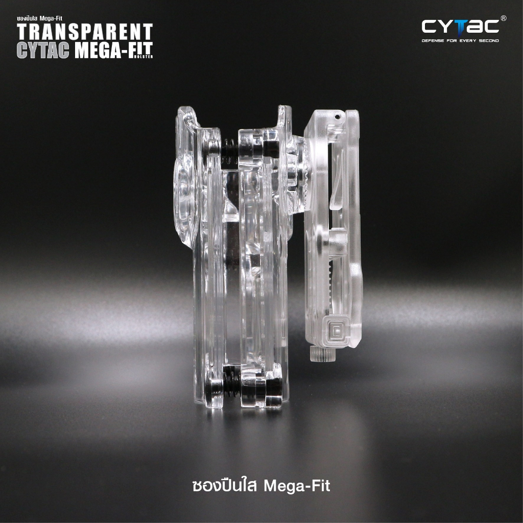 CYTAC thailand ซองพกนอกปลดล็อคนิ้วชี้ Mega-fit แบบใส (ซองใส)