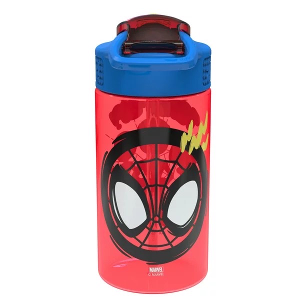 กระติกน้ำพร้อมหลอดดื่มสำหรับเด็ก Zak! Spidey & His Amazing Friends 16 Oz. Reusable Water Bottle with Straw