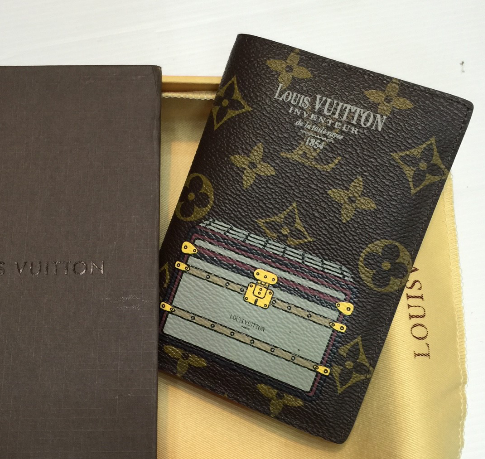 ซองใส่พาสปอร์ต lv passport cover รุ่นใหม่ 2015 สีน้ำตาล ลาย monogram