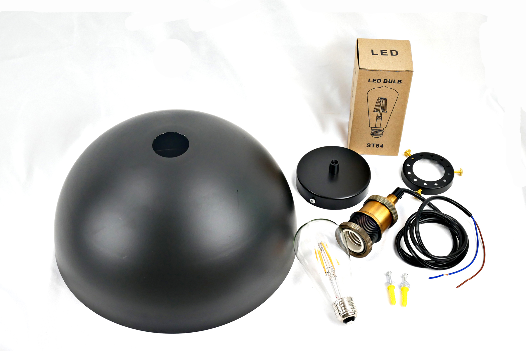 โคมไฟห้อยเพดาน เรโทรอินดัสเทรียลสีดำ