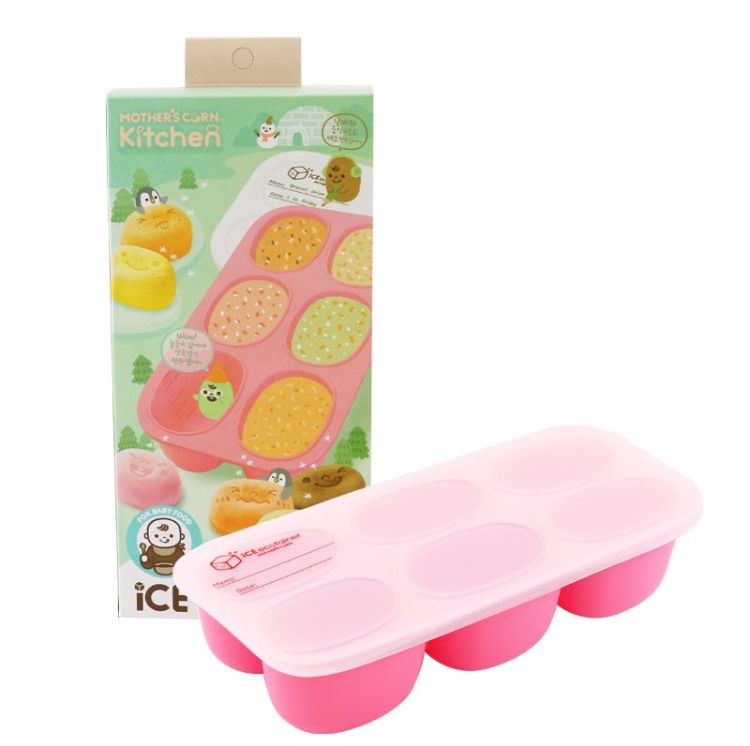 กล่องซิลิโคนสำหรับแช่แข็งอาหารพร้อมฝาปิด Mother's Corn Kitchen Ice Ecotainer (Pink)