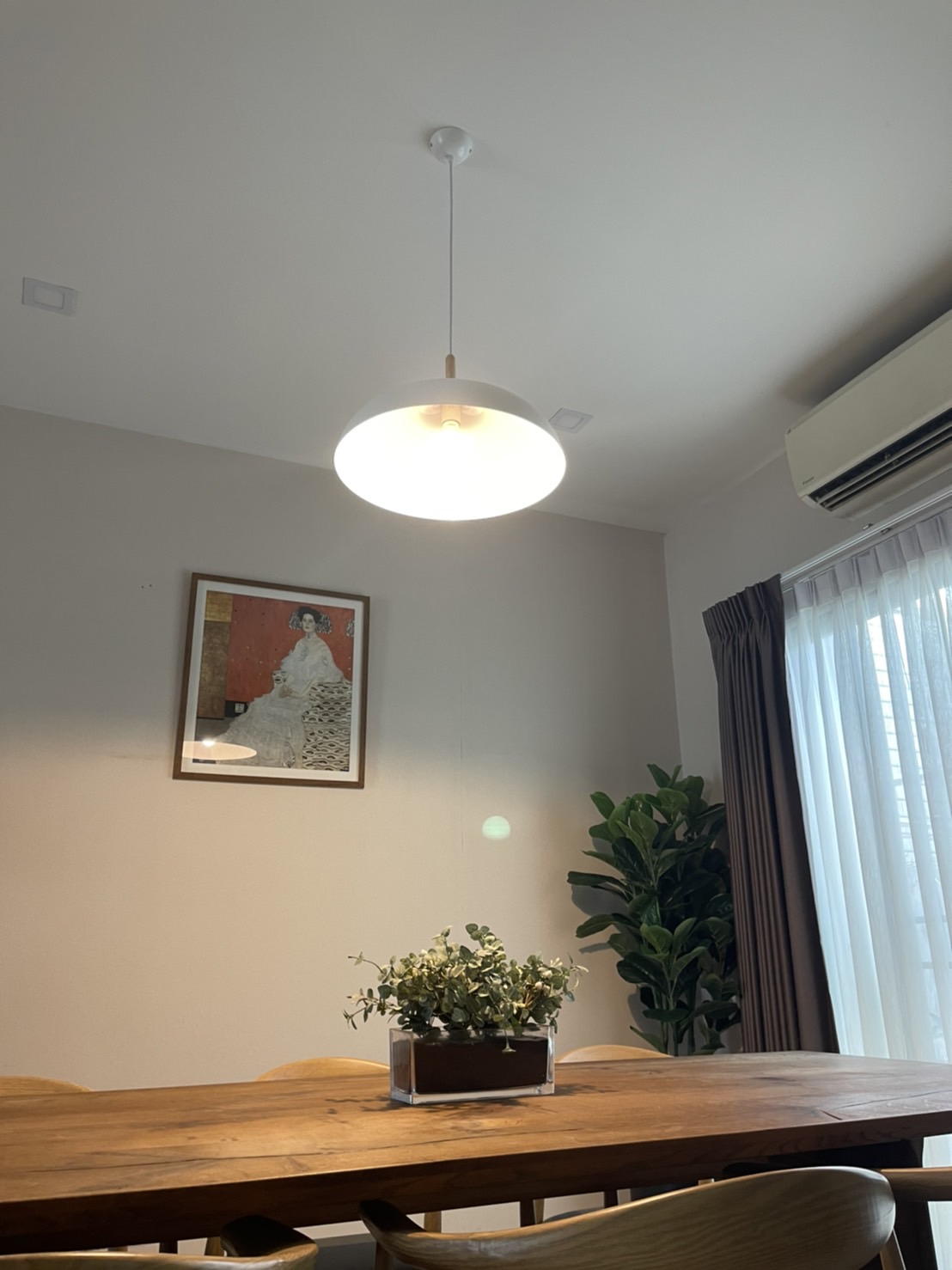 โคมไฟห้อยเพดานนอร์ดิกหัวไม้ 45cm