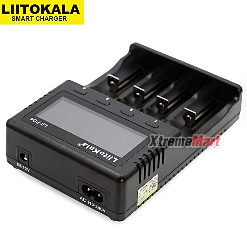 เครื่องชาร์จ LiitoKala Lii-PD4 แบบ 4ราง สำหรับแบตเตอรี่ 18650, 18500, 18350, 26650,21700 และอื่นๆ